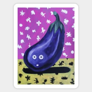 Eggplant Sticker